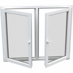 double-sash window with a mullion